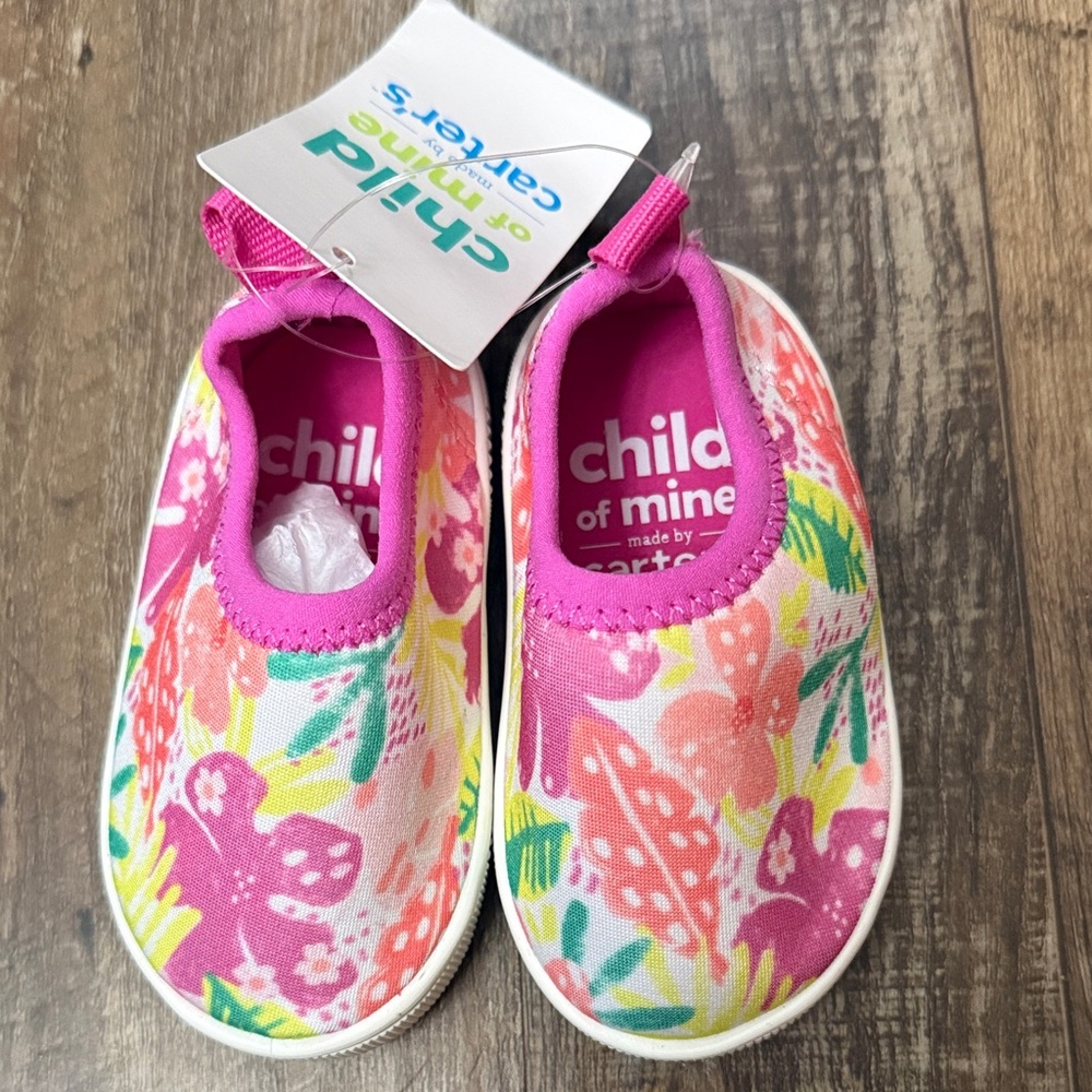 Carter's Floral Kids Sneakers - Pink and Yellow